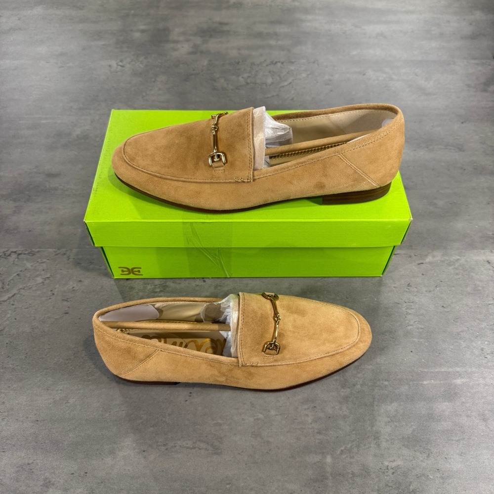 Sam Edelman Loafers Womens 7 Loraine Cypress Tan Brown Suede Bit Detail NEW $150
